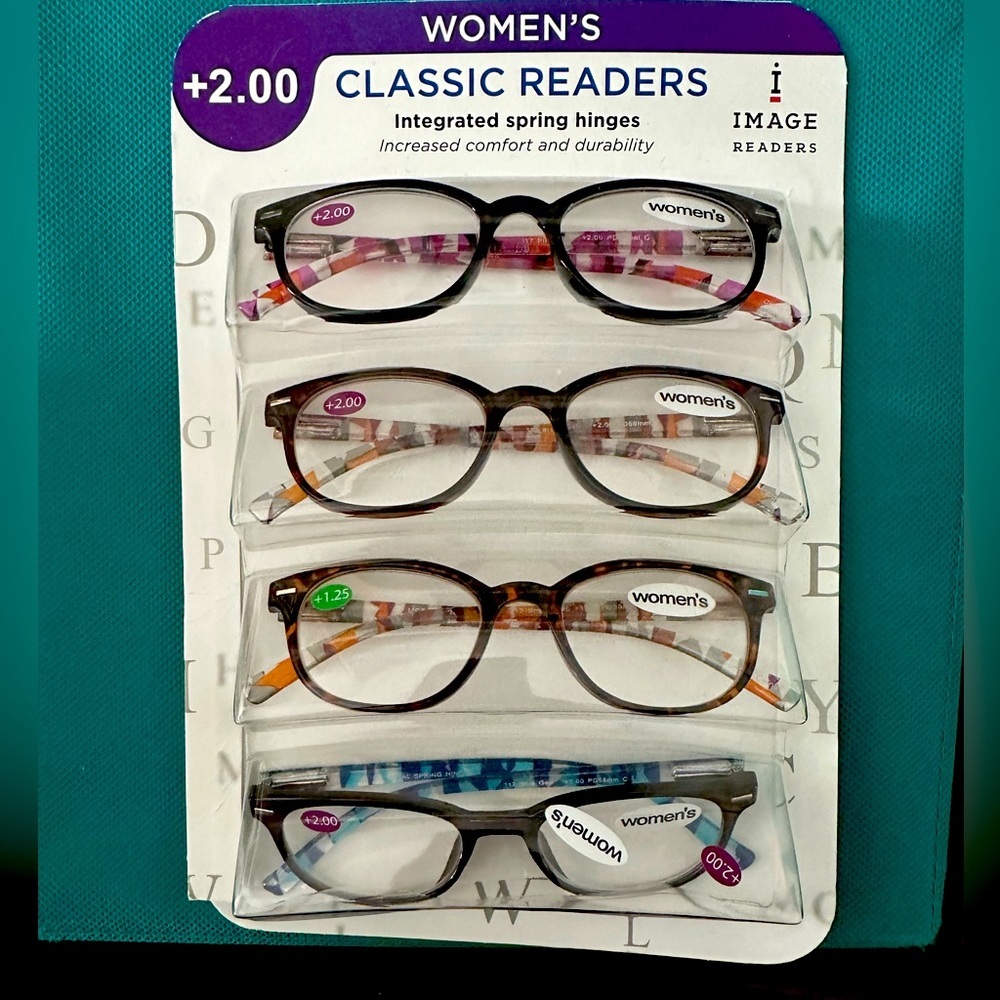 New Women’s Reading glasses +2.00 four pair